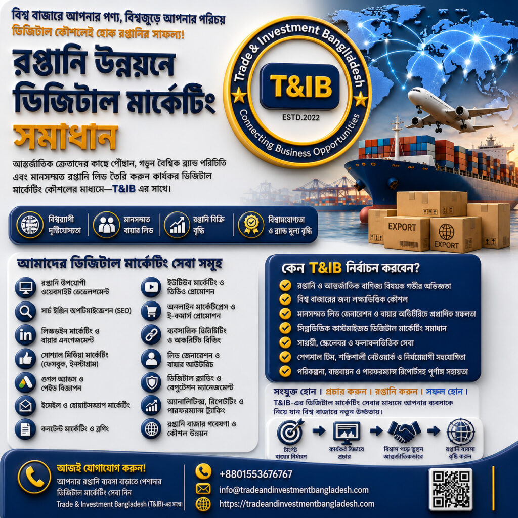 রপ্তানিতে সাফল্যের জন্য ডিজিটাল বিপণন